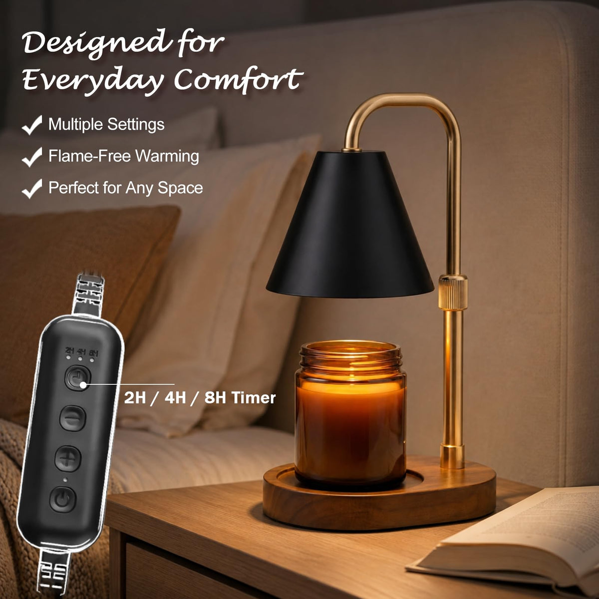 Candle Warmer Lamp Timer Height Adjustable U652954