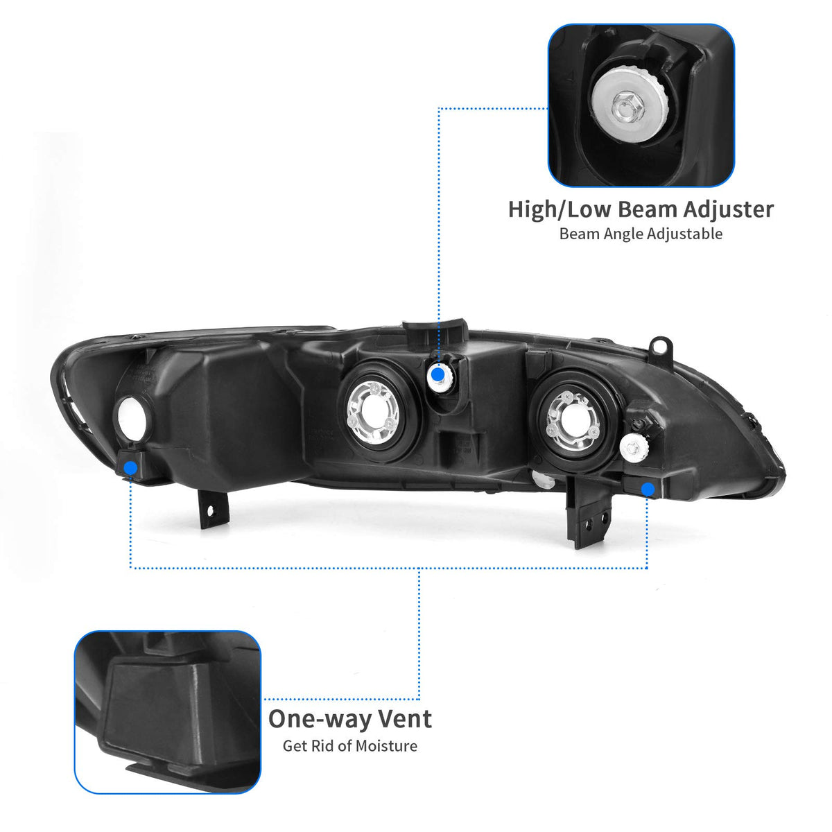 Headlight Assembly Chrome U750