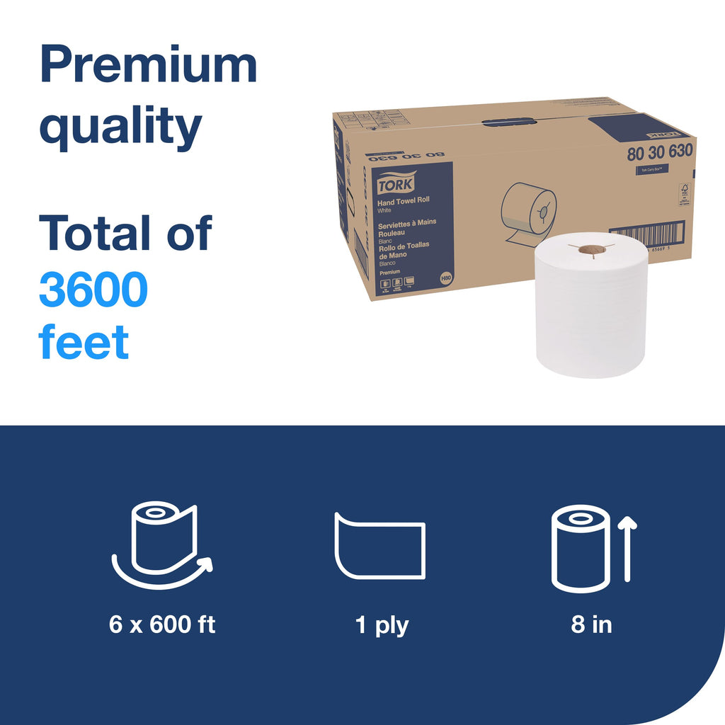 White Roll Hand Towel 6 Rolls K37613