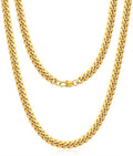 Cuban Link Chain 4mm 6mm 10mm 18K Gold Plated 316L Stainless Steel Necklace H3135
