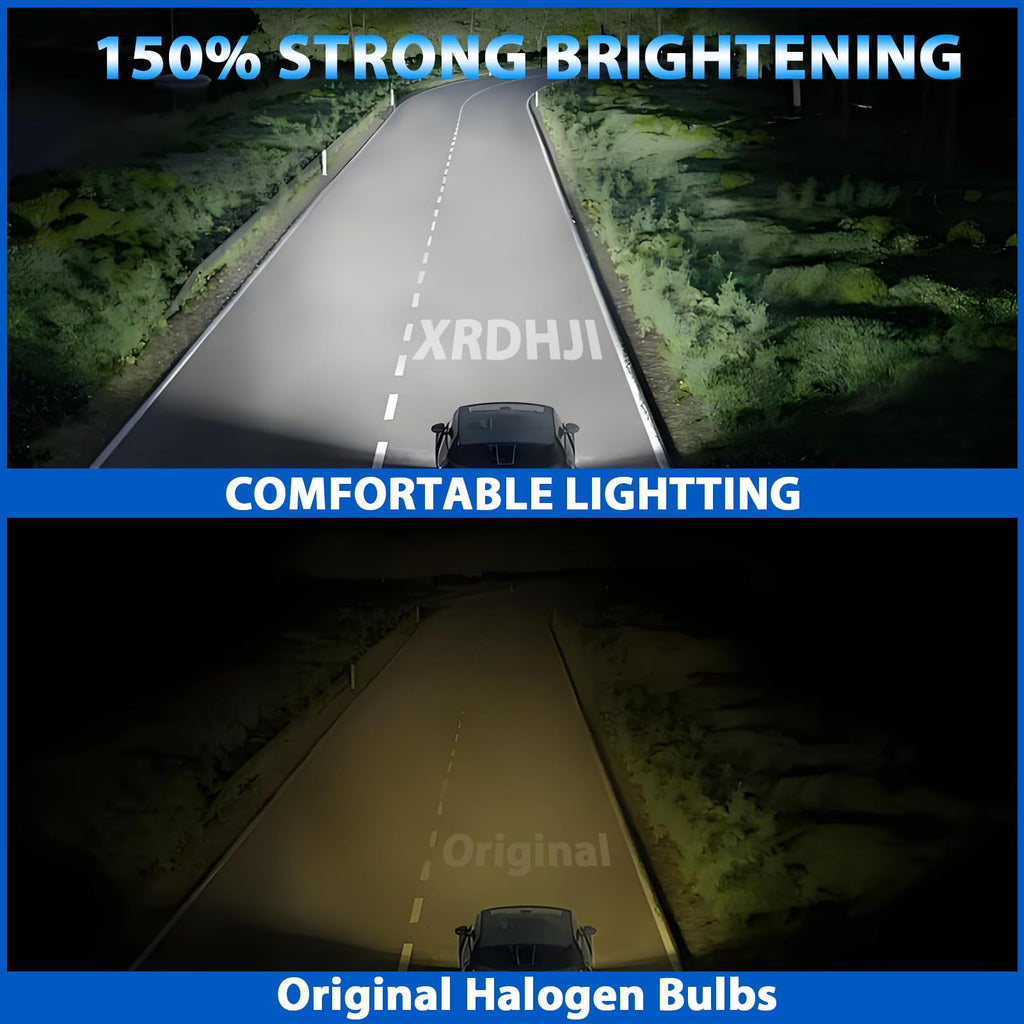 Halogen Headlight Bulbs 9005 High Beam 9006 Low Beam Pack of 4 X187114