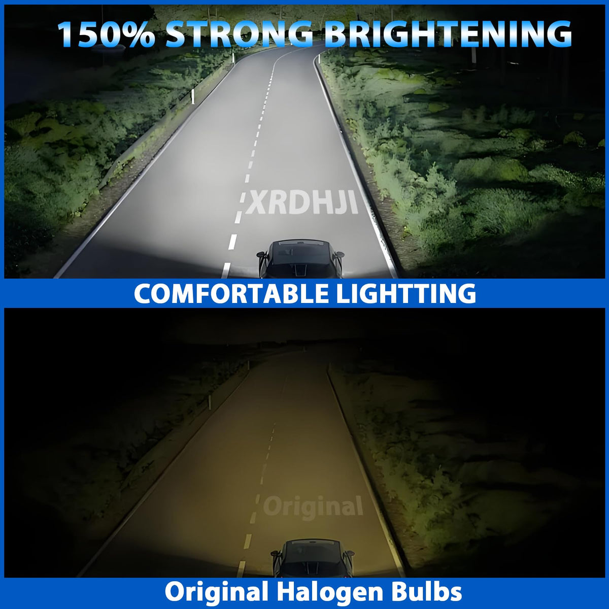 Halogen Headlight Bulbs 9005 High Beam 9006 Low Beam Pack of 4 X187114