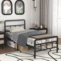 Twin Platform Bed Frame with Headboard and Footboard S6635
