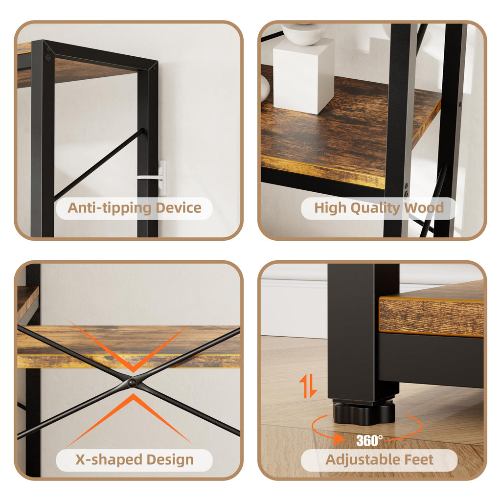 5 Tier L Shaped Corner Bookshelf N17777