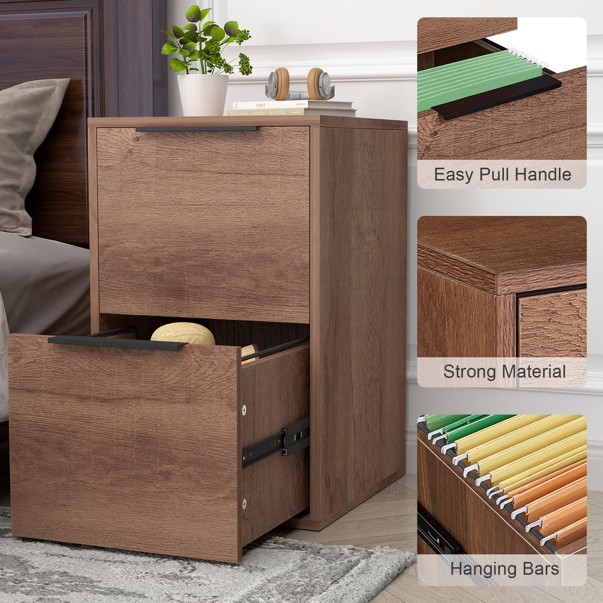 2 Drawer Filing Cabinet with Hanging Rail E19271