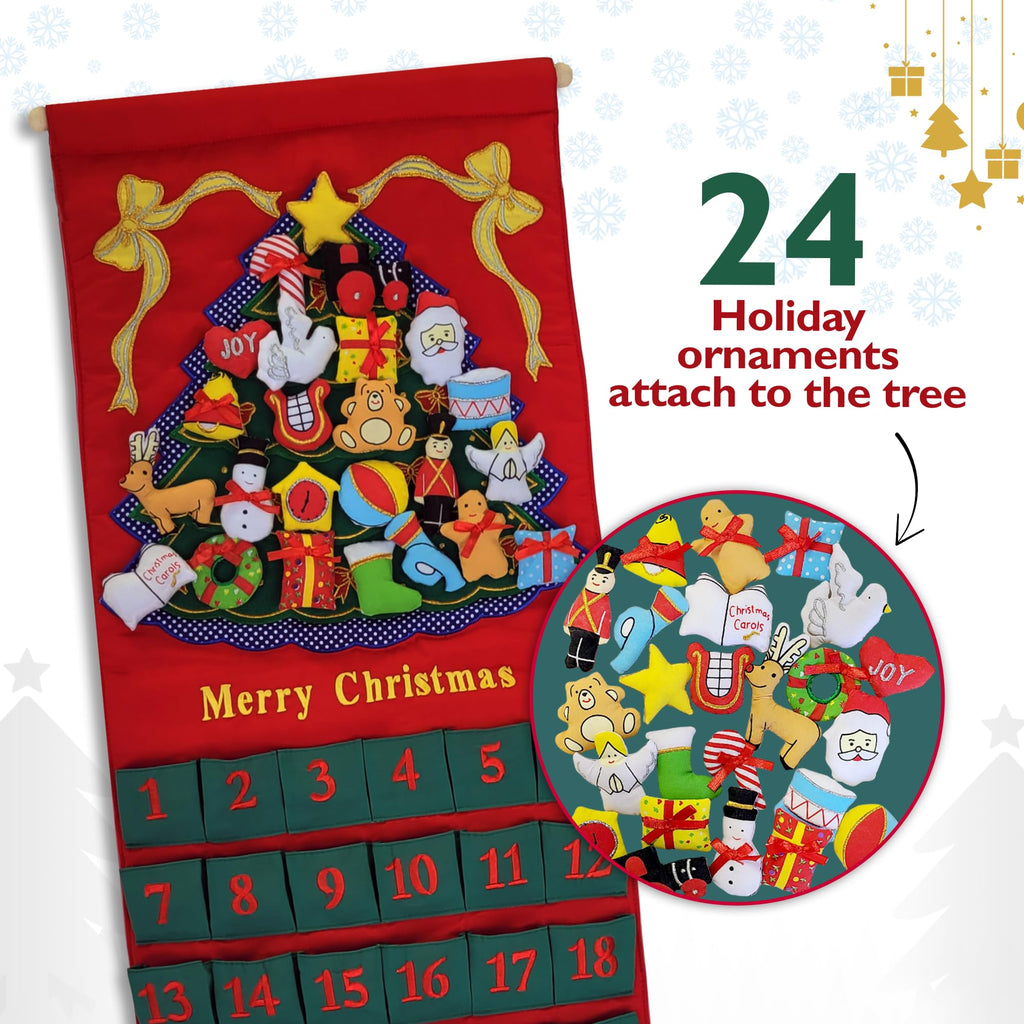 Christmas Advent Calendar with 24 Cloth Ornaments C236902