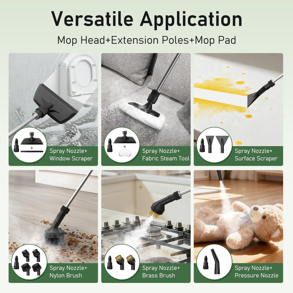 2500W Steam Mop Cleaner with 37 Accessories O7847