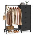 Fabric Dresser with Hanging Rod and 5 Drawers P637102