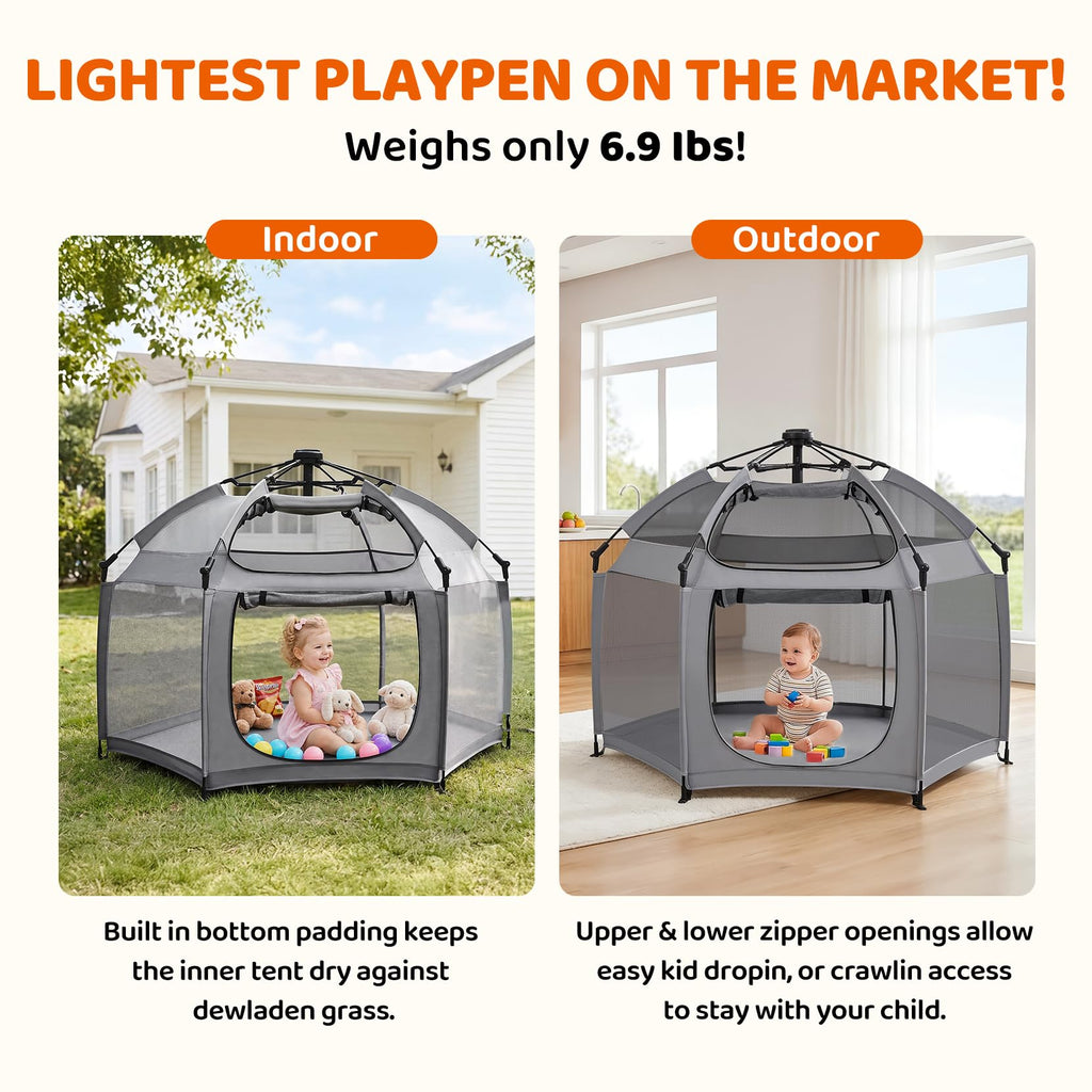 Portable Pop Up Playpen with Canopy O8402