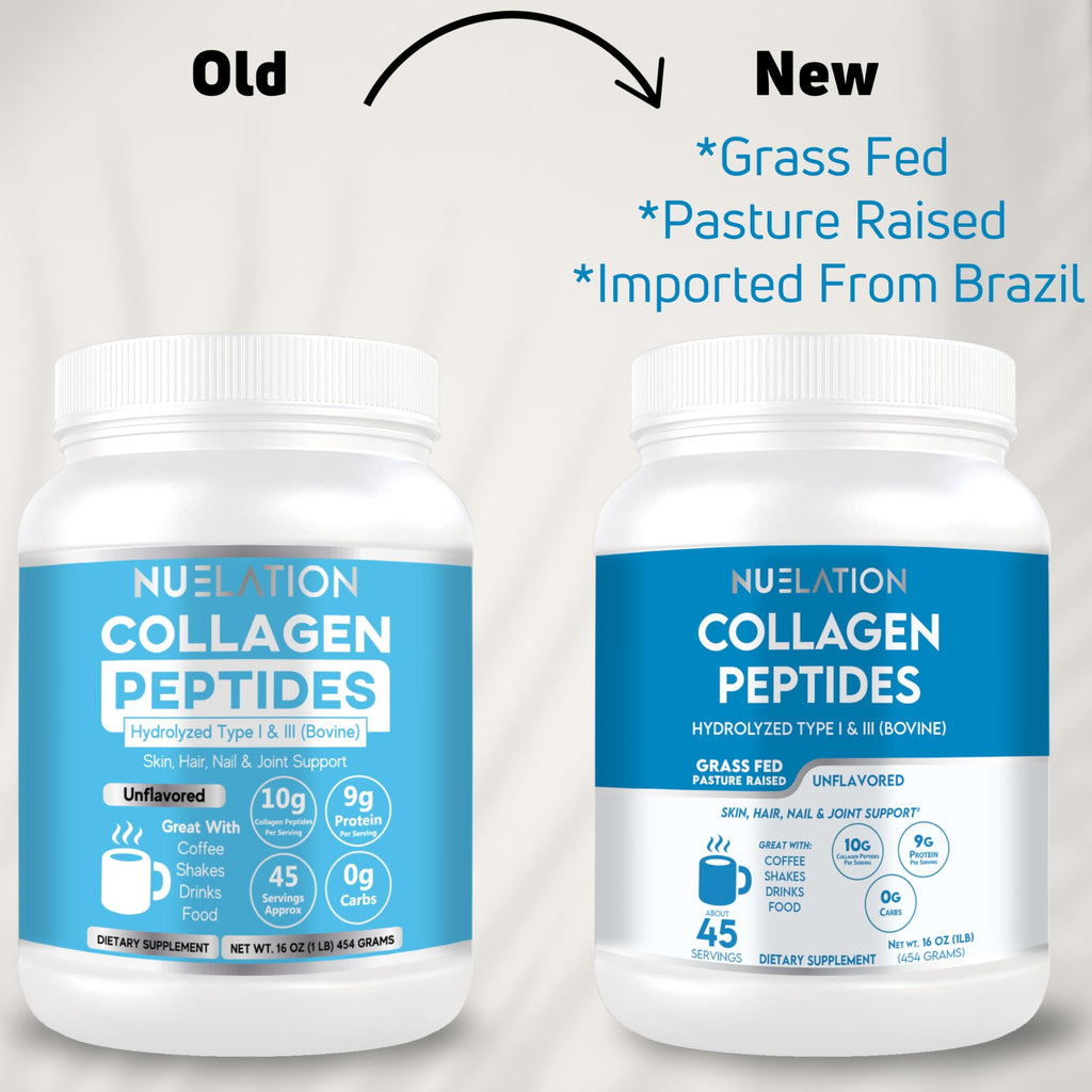 Grass Fed Hydrolyzed Bovine Collagen Peptides Powder 1LB Unflavored Z198264