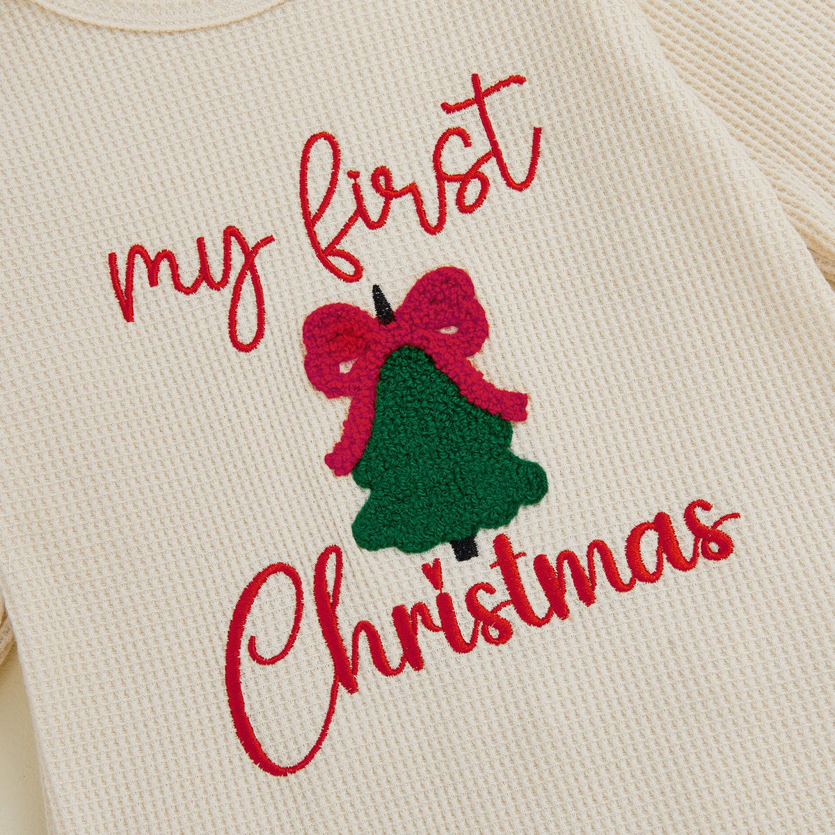 My First Christmas Baby Girl Onesie Long Sleeve Romper Headband J126