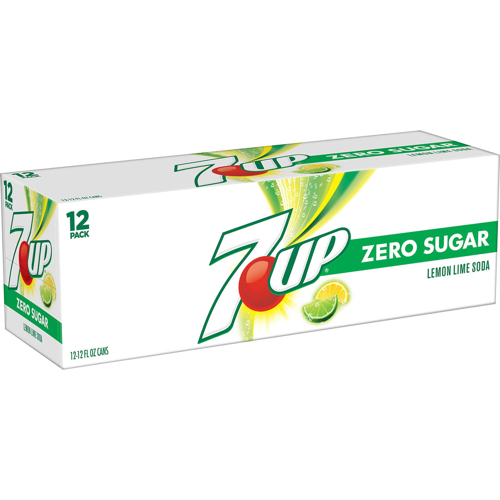 Zero Sugar 7-Up Soda, 12 Oz (Pack of 24) T27712