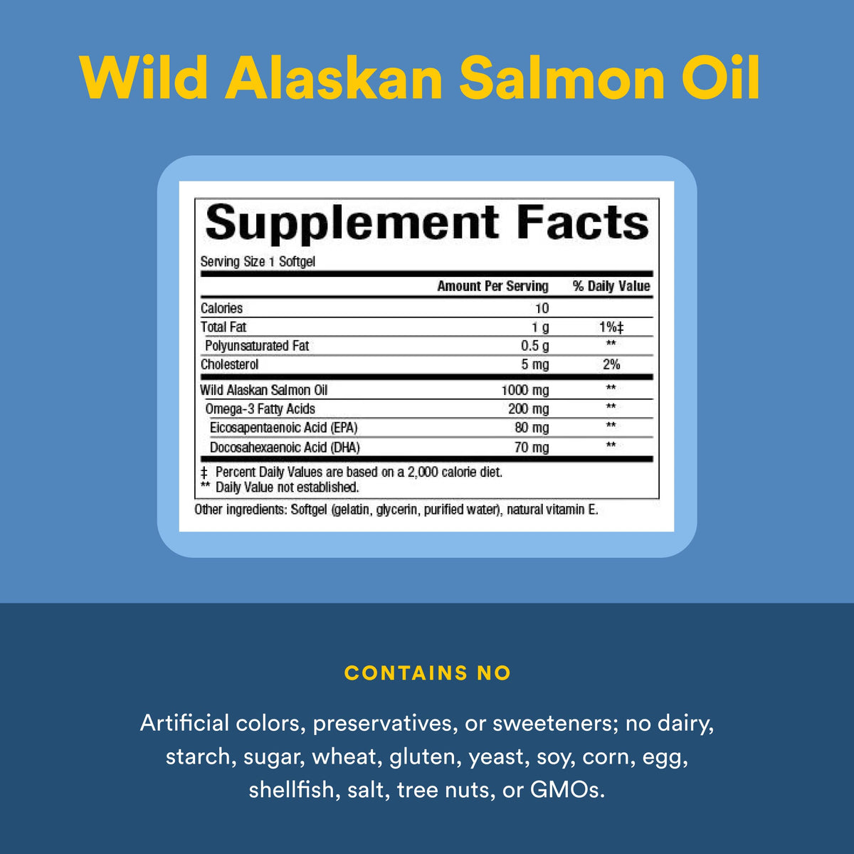 Wild Alaskan Salmon Oil 1,000 mg Omega-3 180 Softgels M503664