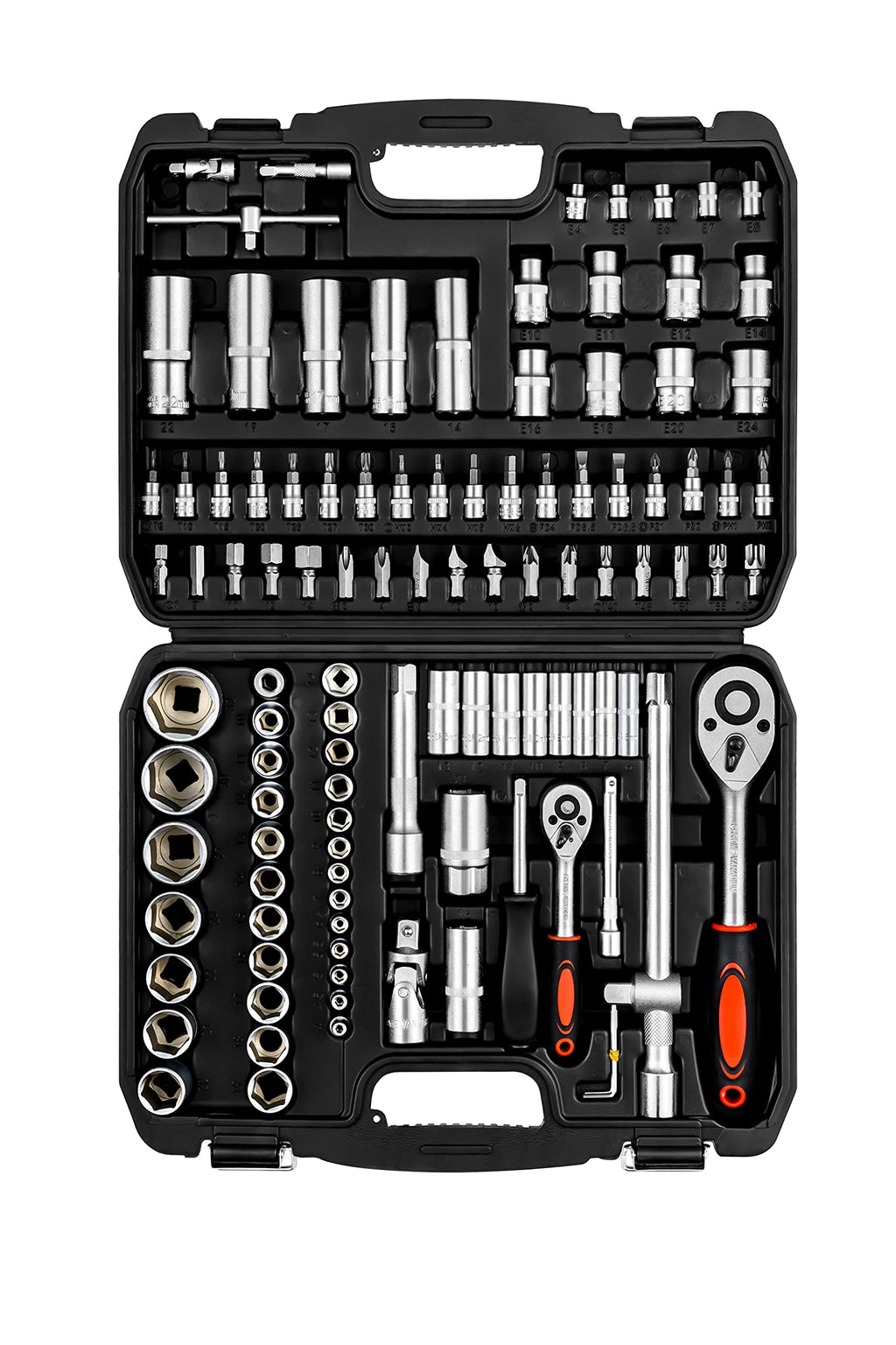 108-Piece 1/4" & 1/2 Metric and Standard Socket Set V82657