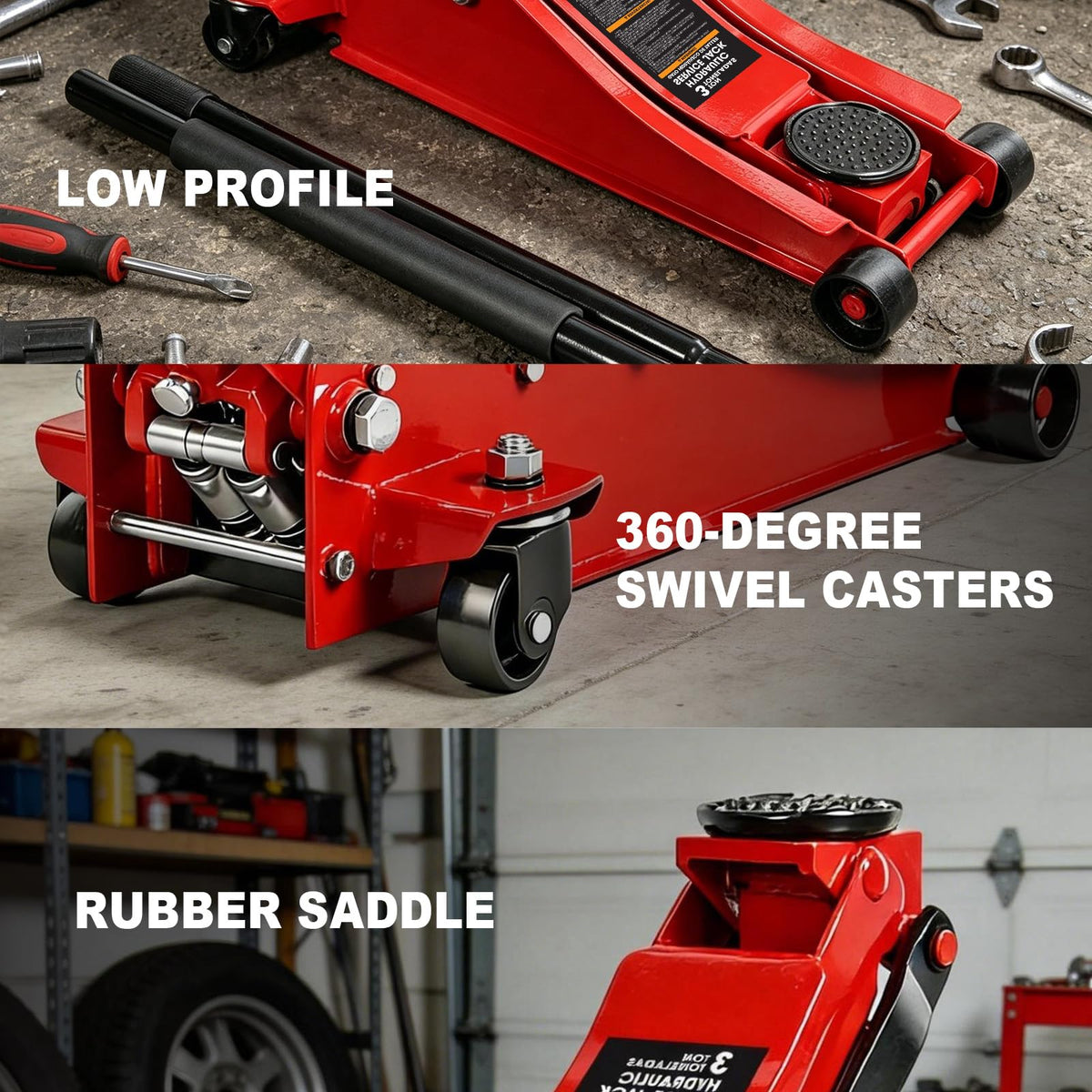 3 Ton 6600LBS Capacity Hydraulic Floor Jack D615