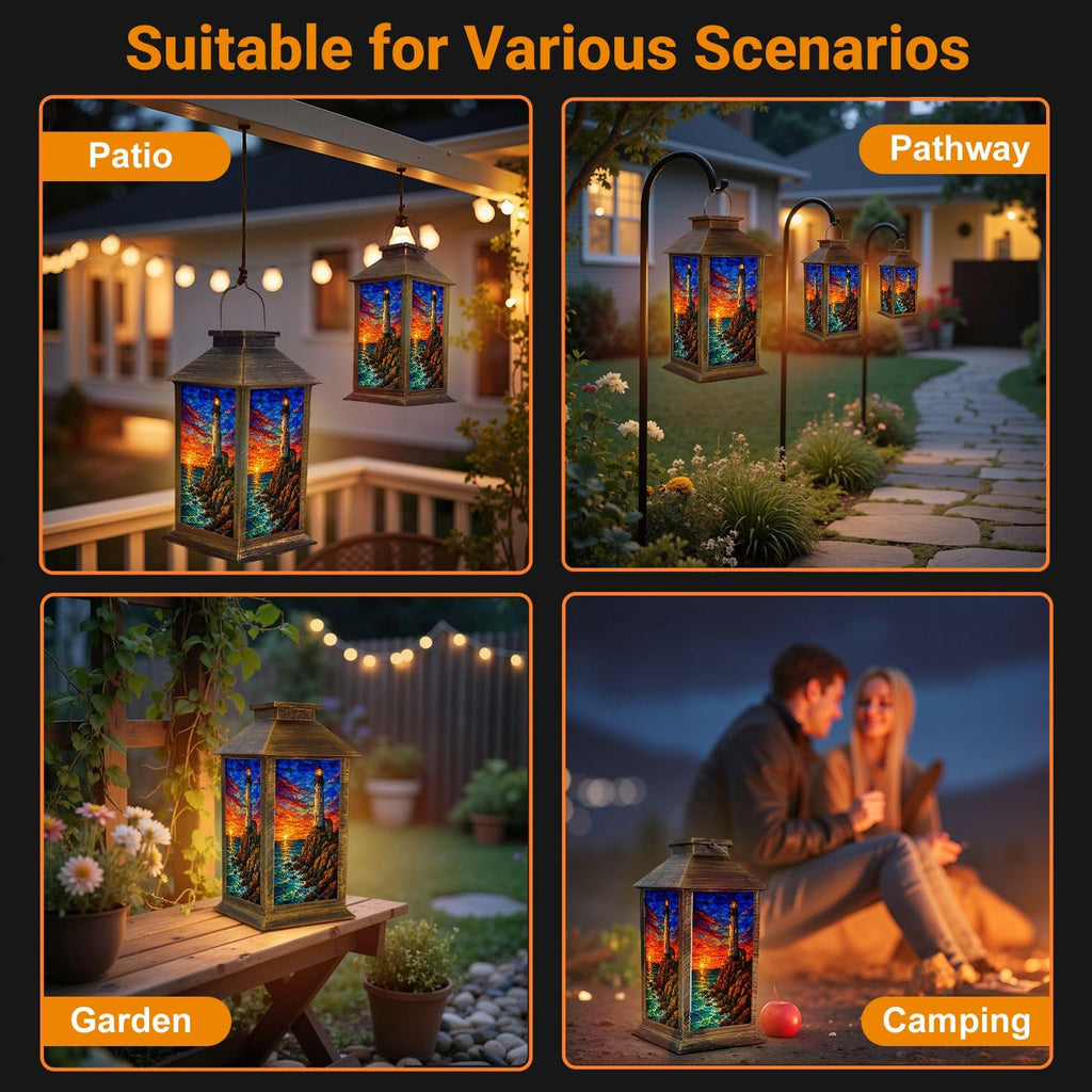 Waterproof Mosaic LED Solar Lantern V5538
