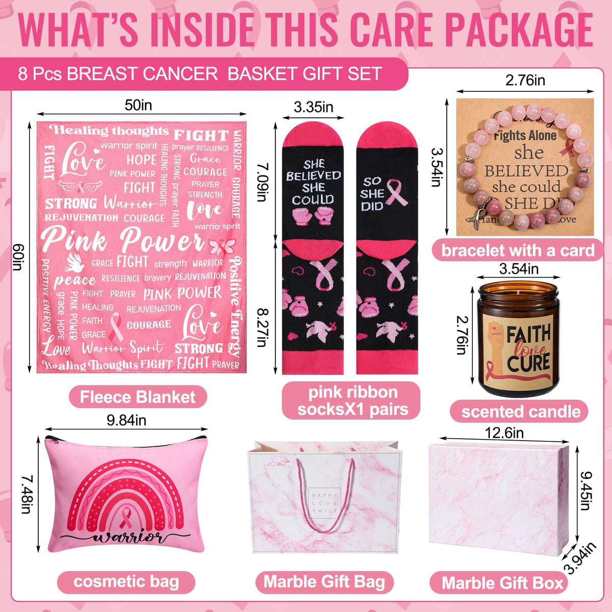 8 Pcs Cancer Care Packages D4592