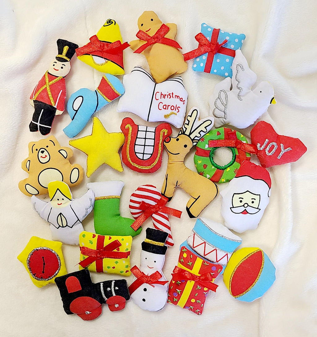Christmas Advent Calendar with 24 Cloth Ornaments C236902