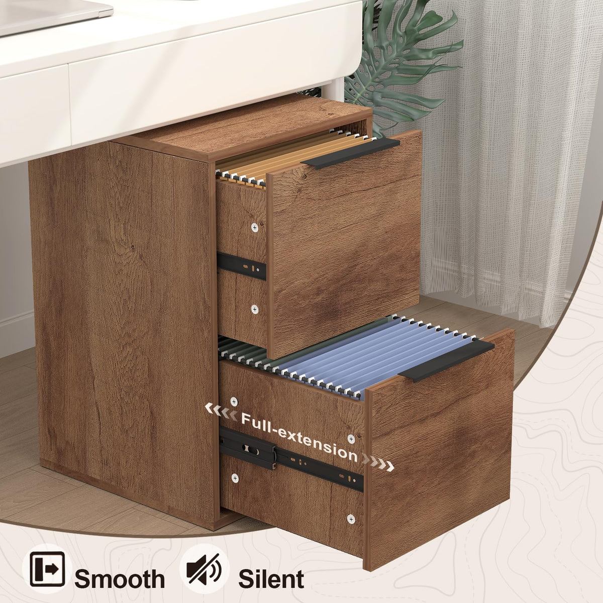 2 Drawer Filing Cabinet with Hanging Rail E19271