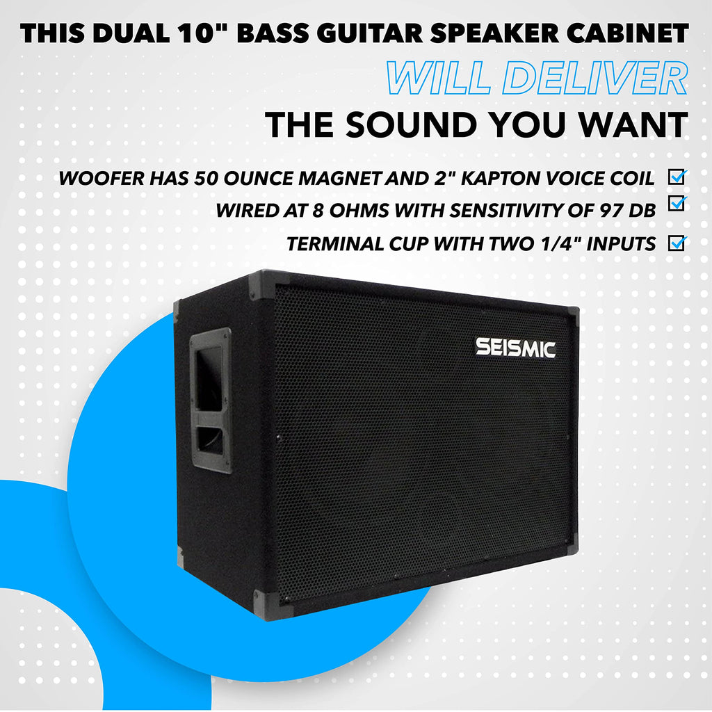 210 Bass Guitar Speaker Cabinet 400 Watts 2x10 G550777