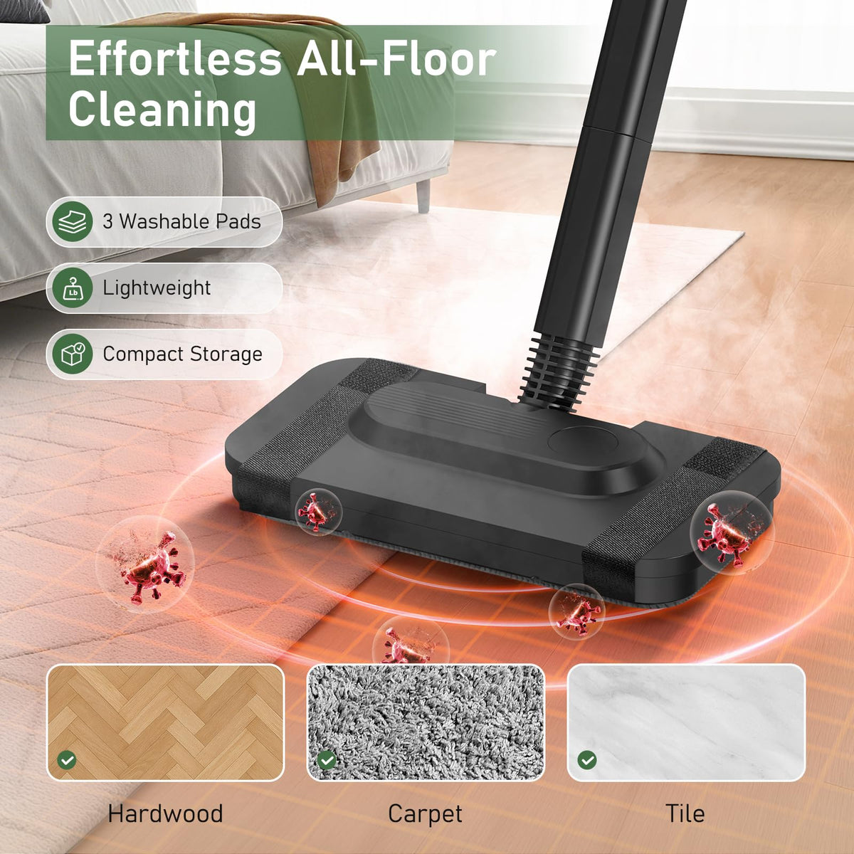 2500W Steam Mop Cleaner with 37 Accessories O7847