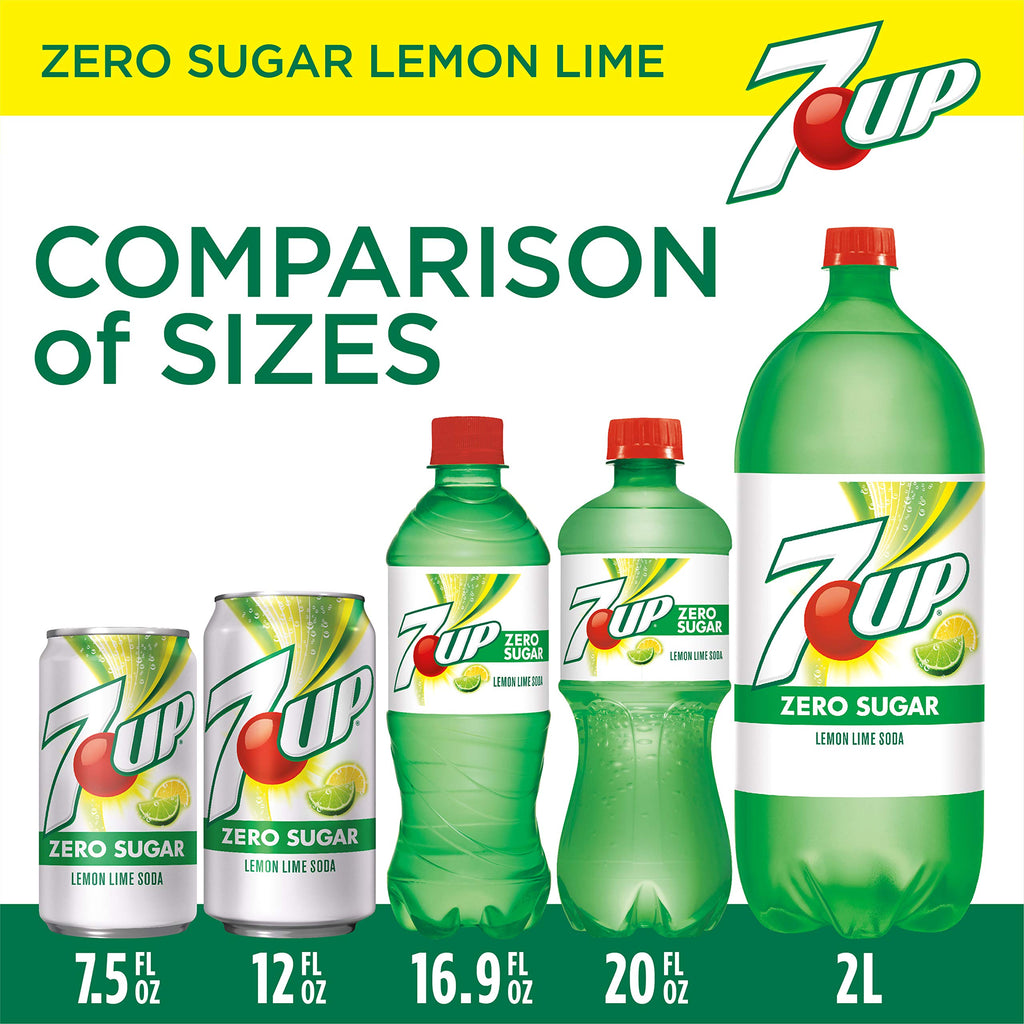 Zero Sugar 7-Up Soda, 12 Oz (Pack of 24) T27712