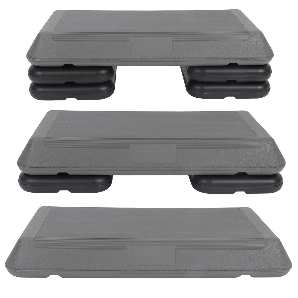 28.5'' Adjustable Exercise Step Platform with 4 Stackable Risers E9108
