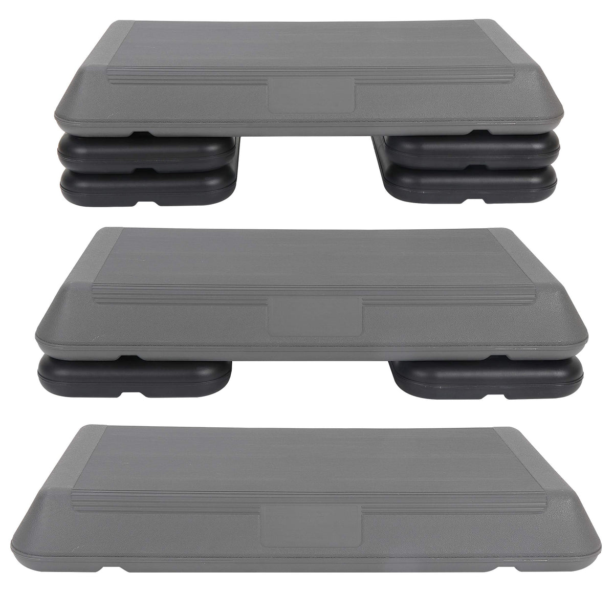 28.5'' Adjustable Exercise Step Platform with 4 Stackable Risers E9108