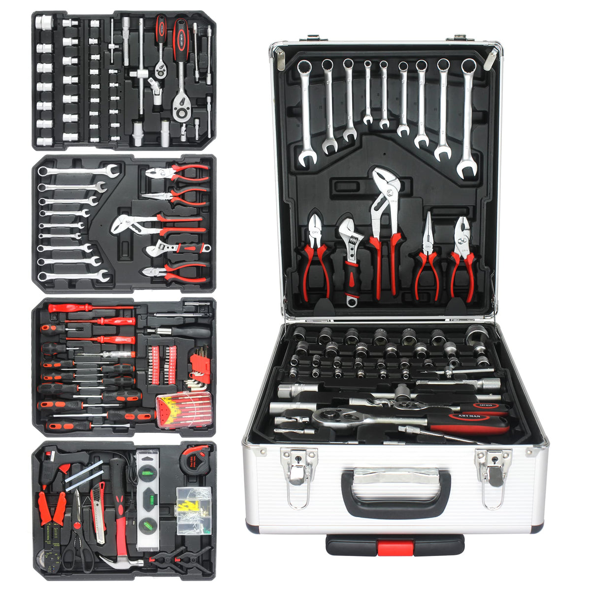 White Rolling Tool Box Set E7745