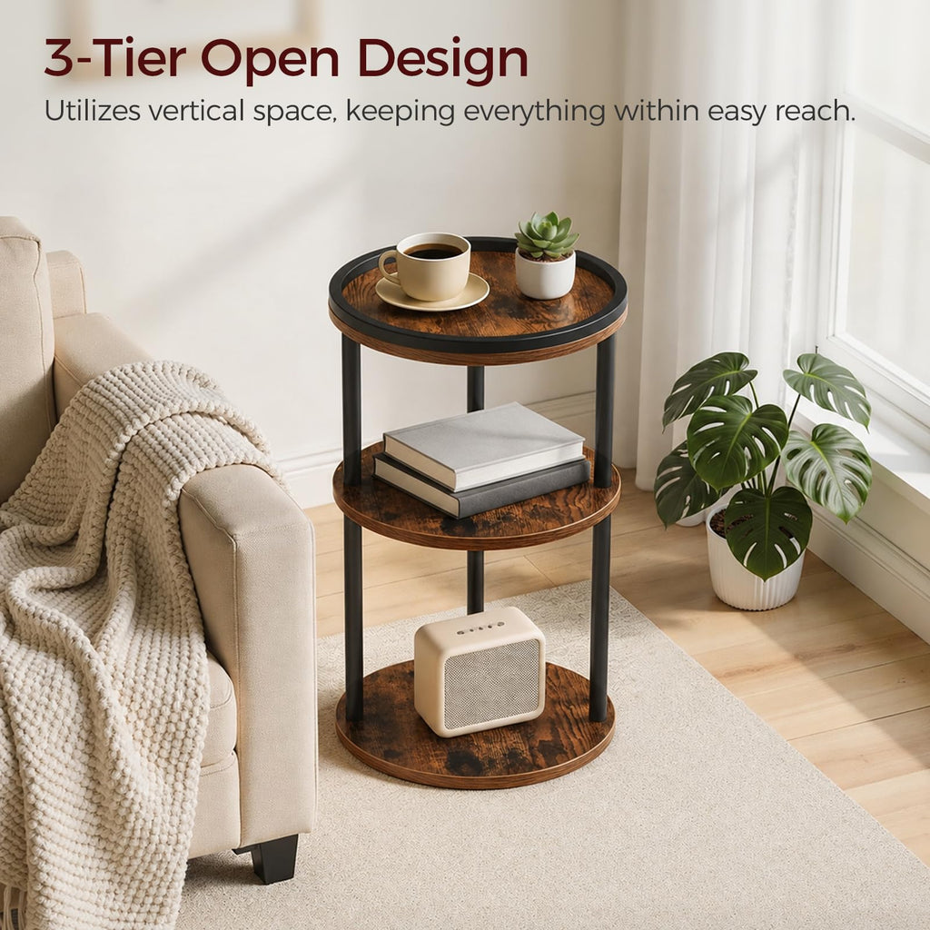 Small Round 3-Tier Side Table E197