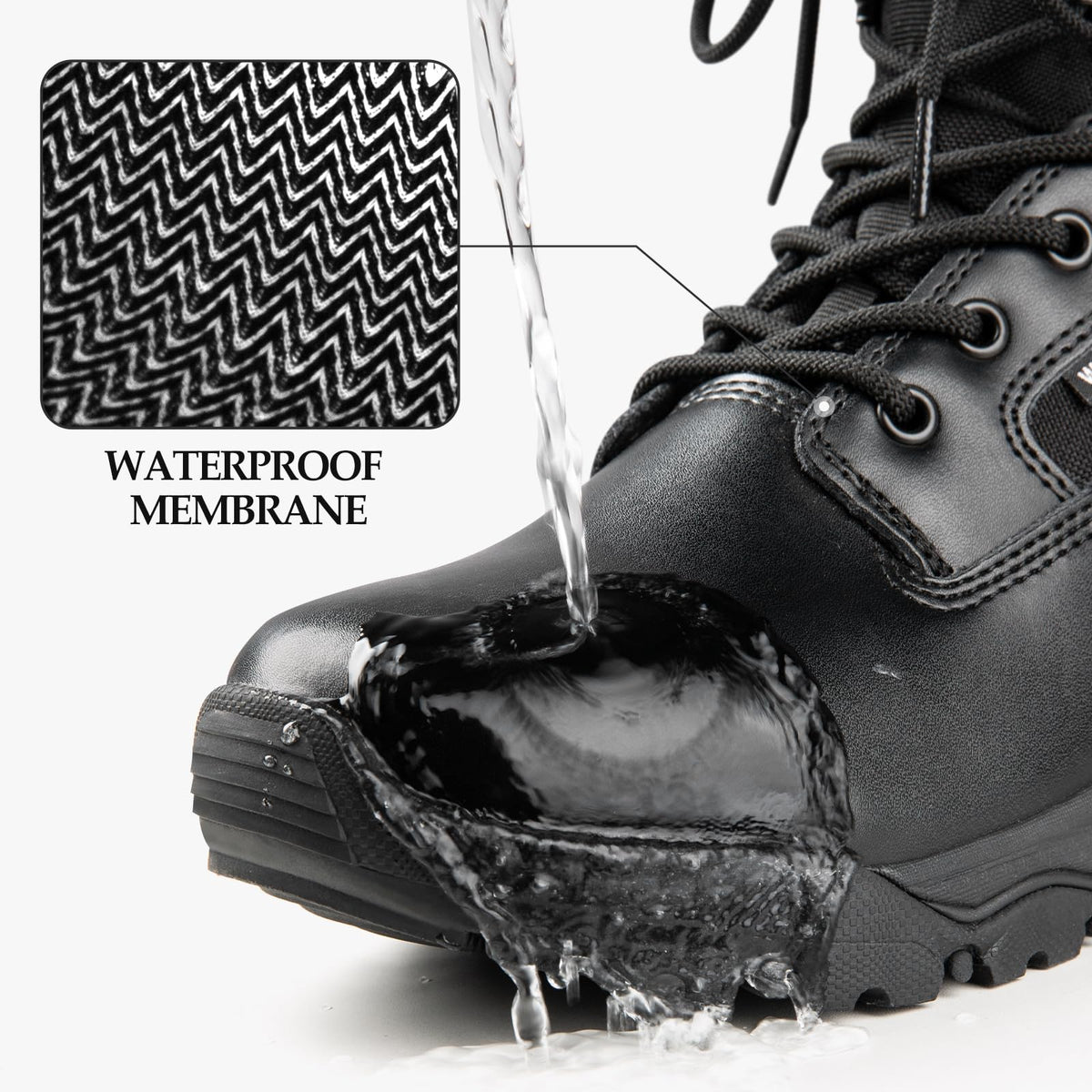 Lightweight Suede Leather Waterproof Tactical Work Boots R17574