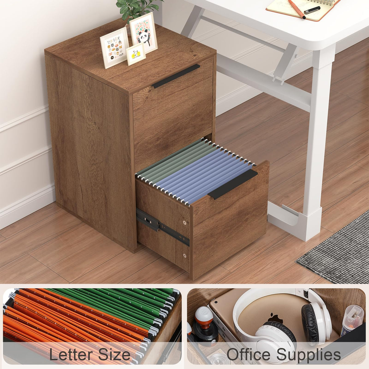 2 Drawer Filing Cabinet with Hanging Rail E19271