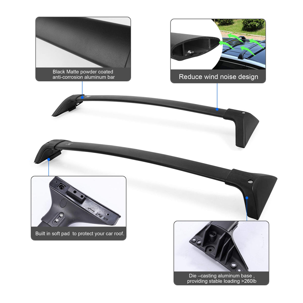 Lockable 260lbs Roof Rack Crossbar E187922