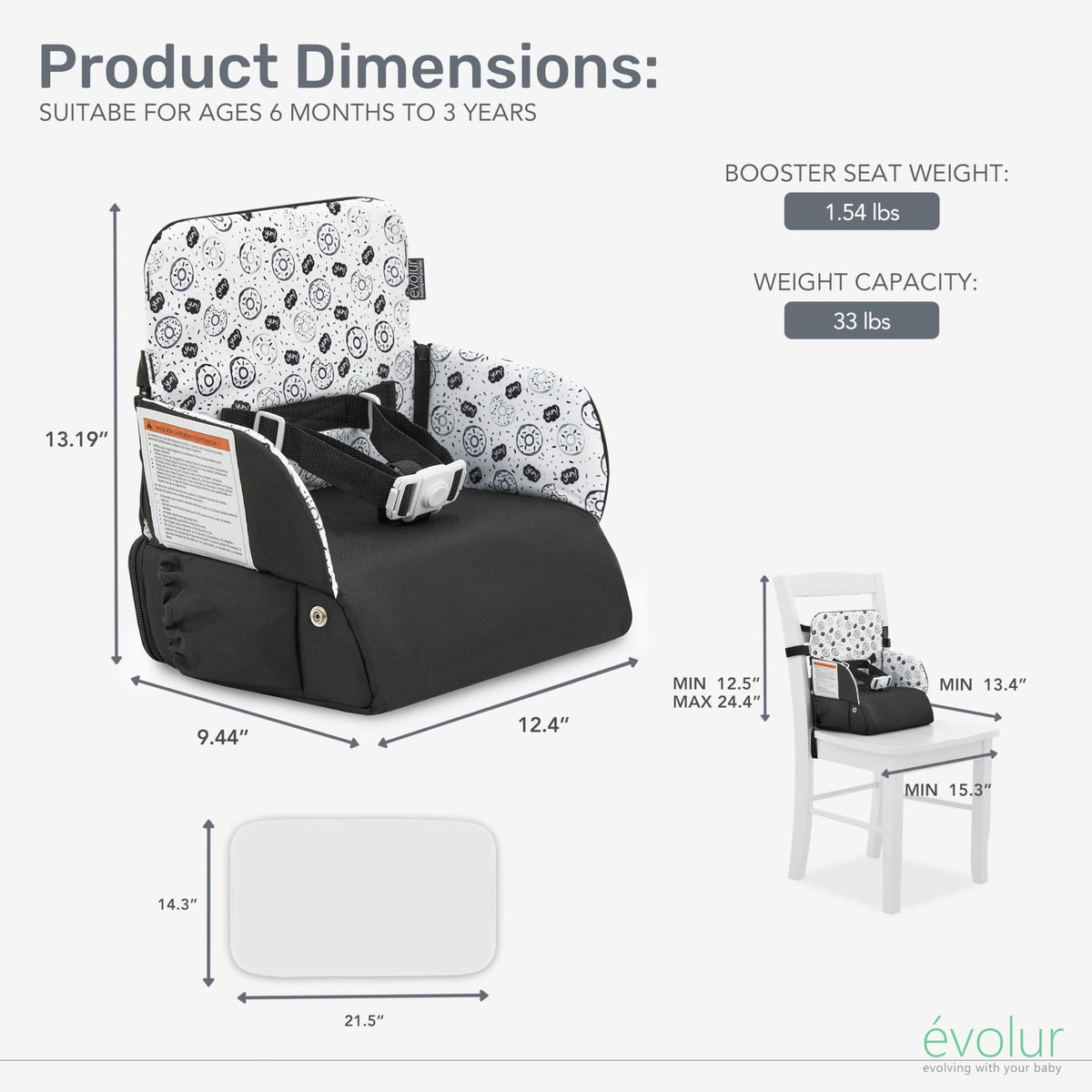 2-in-1 Portable Booster Seat and Travel Bag K680524