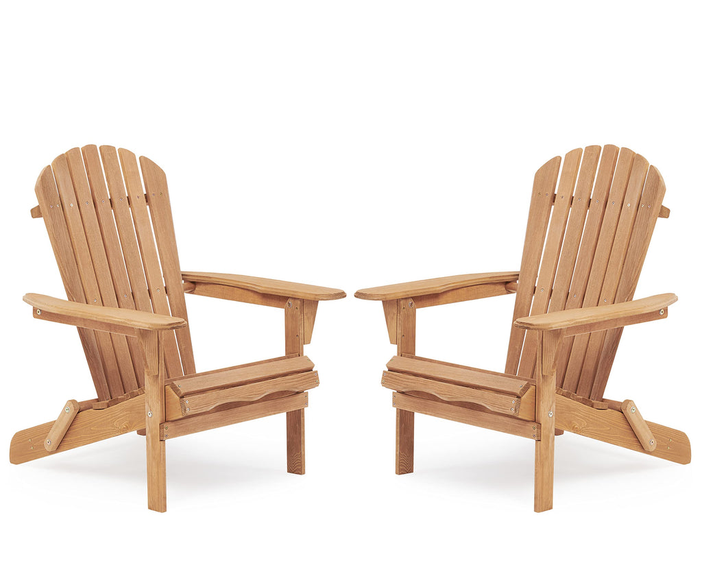 Wooden Folding Adirondack Chair Set of 2 Z317