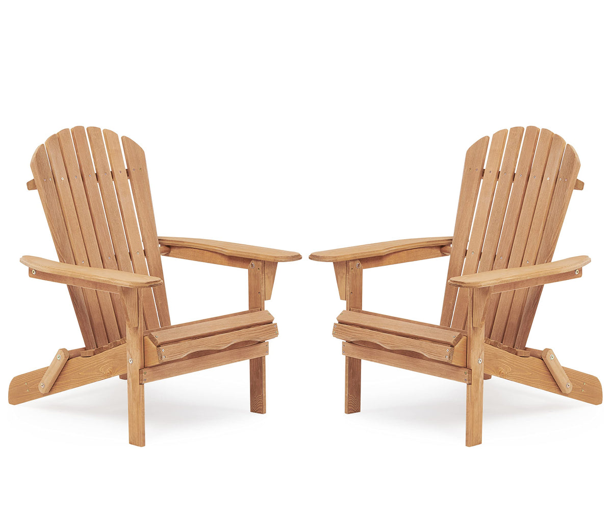 Wooden Folding Adirondack Chair Set of 2 Z317