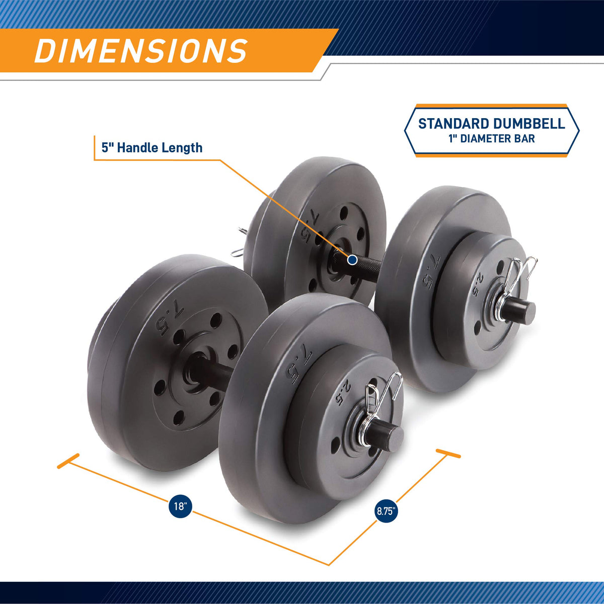 40 lbs Adjustable Dumbbell Set Y983708