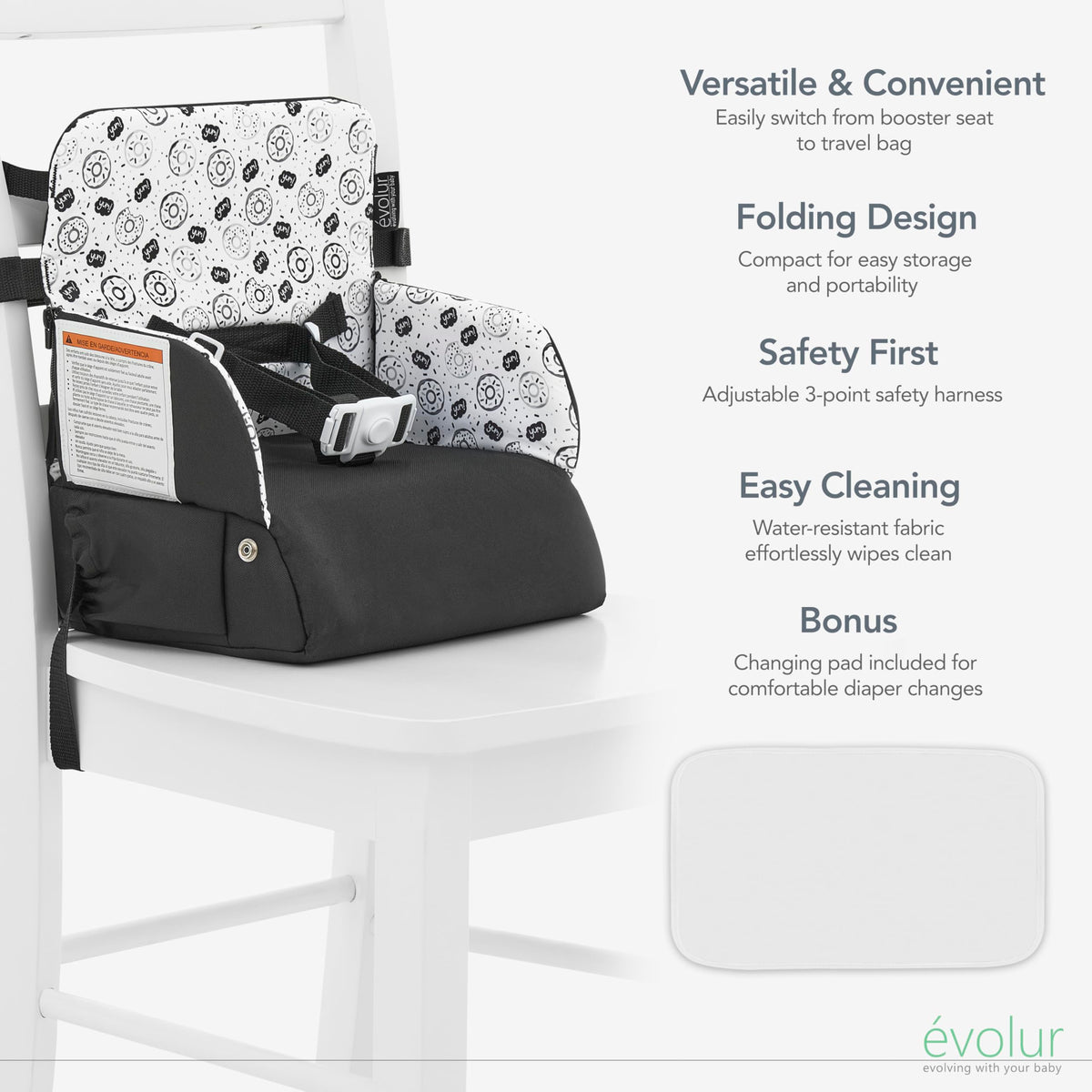 2-in-1 Portable Booster Seat and Travel Bag K680524