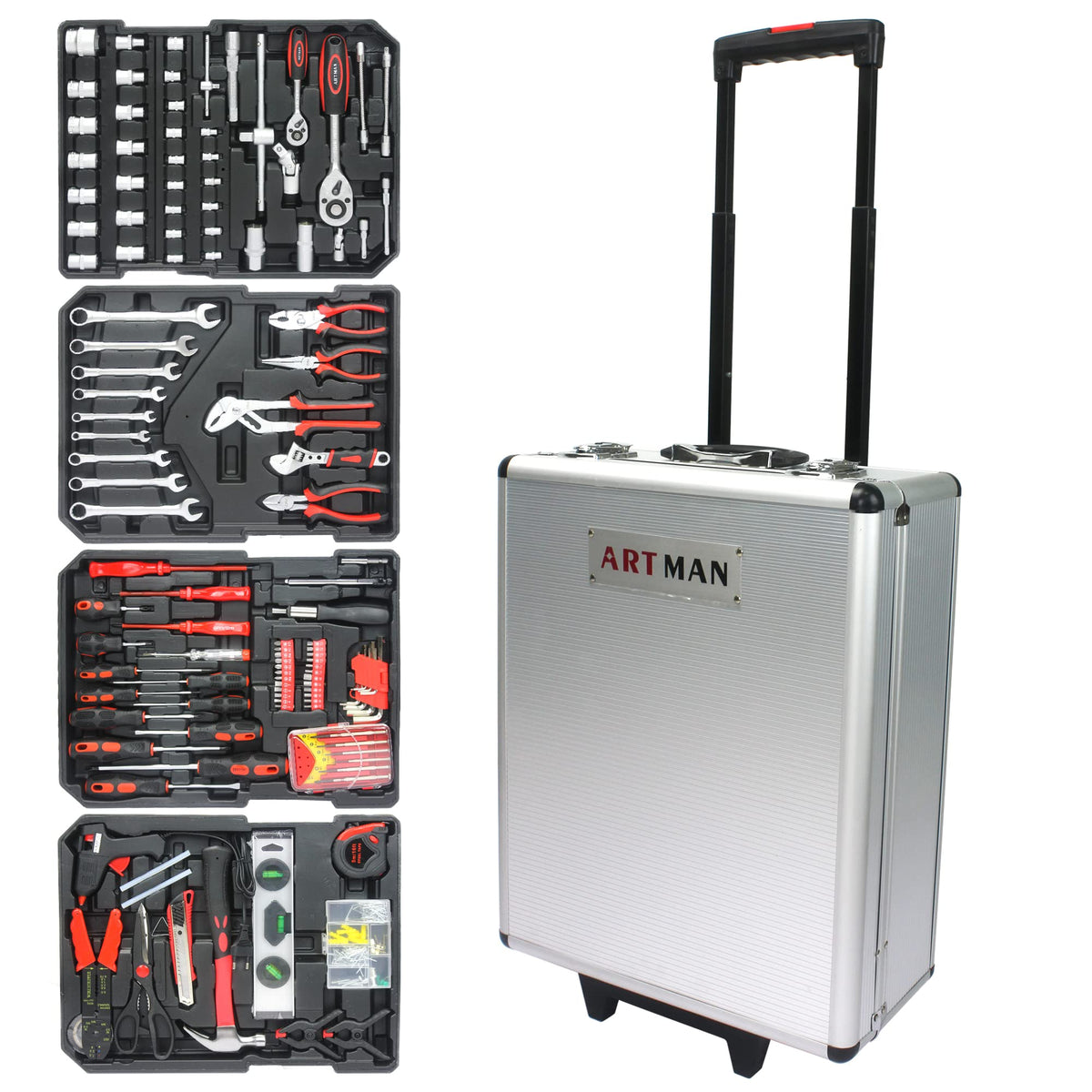 White Rolling Tool Box Set E7745