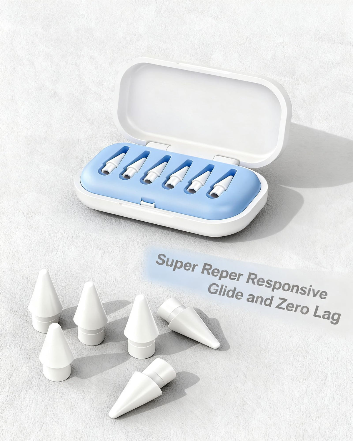 6 Pack Replacement Pencil Tips with Case M90967
