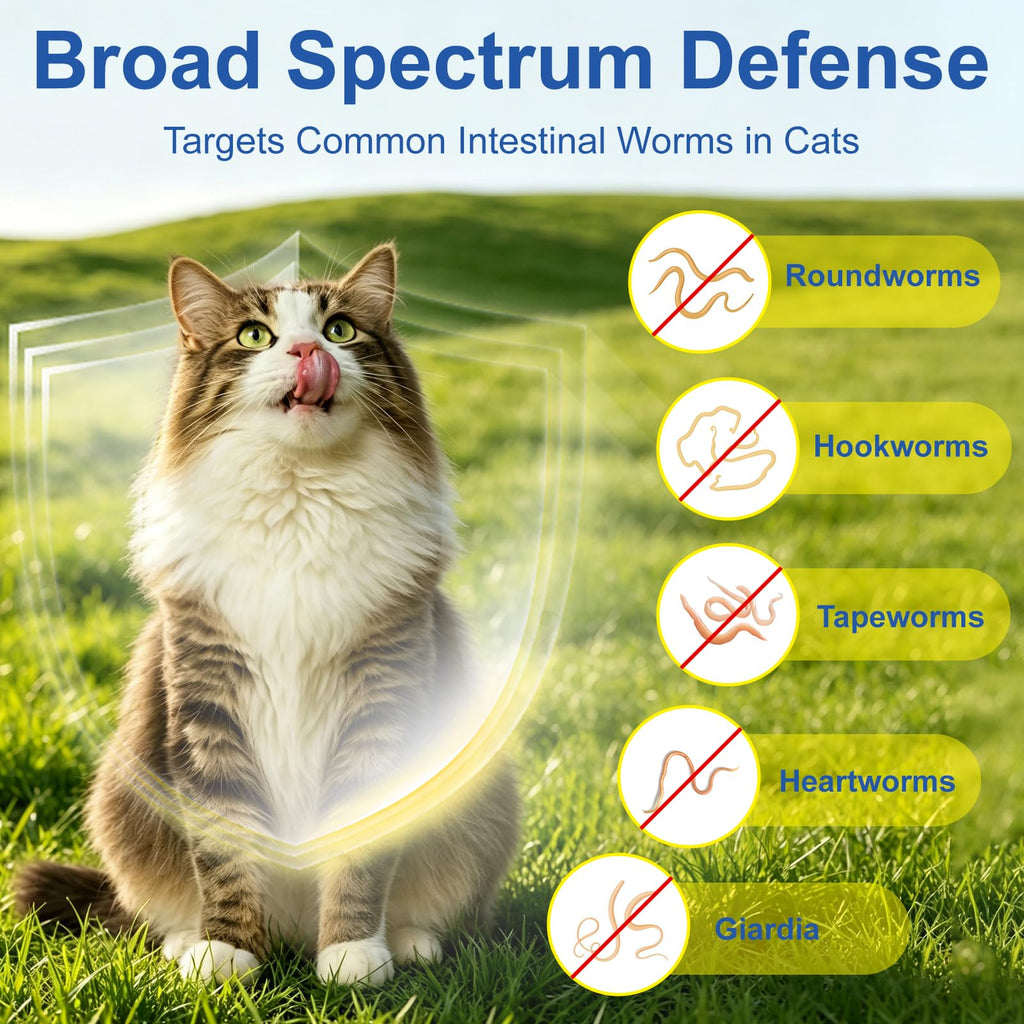 Broad Spectrum Dewormer Tablets for Cats and Kittens, 100 Tablets E6361