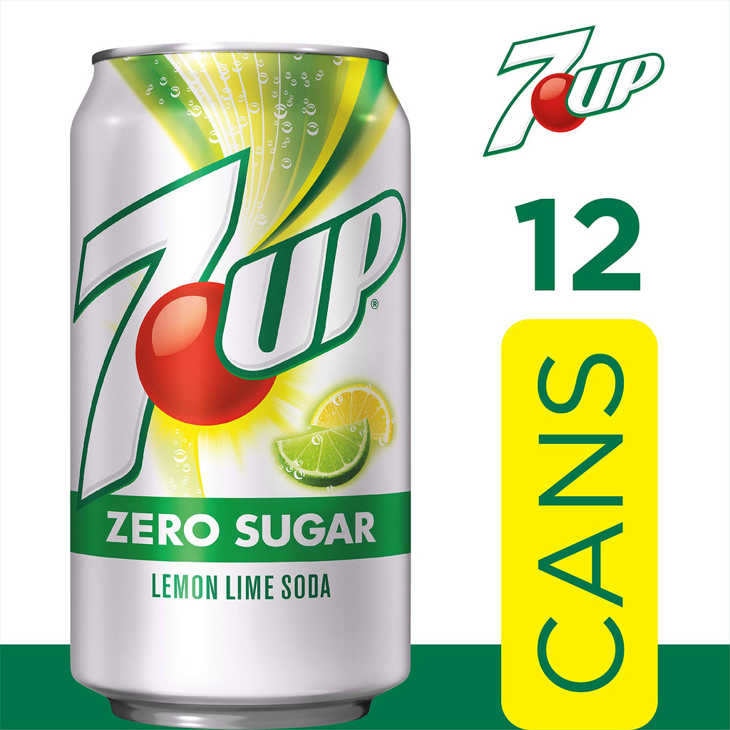 Zero Sugar 7-Up Soda, 12 Oz (Pack of 24) T27712