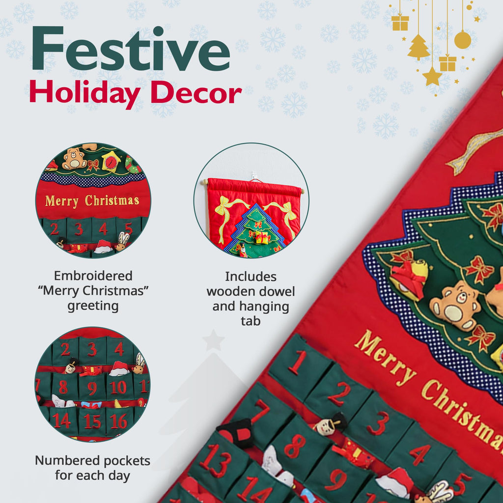 Christmas Advent Calendar with 24 Cloth Ornaments C236902