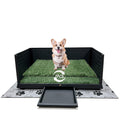 Dog Grass Pad with Tray, 30" X 20", with 2 Reusable Grass Pads H712518