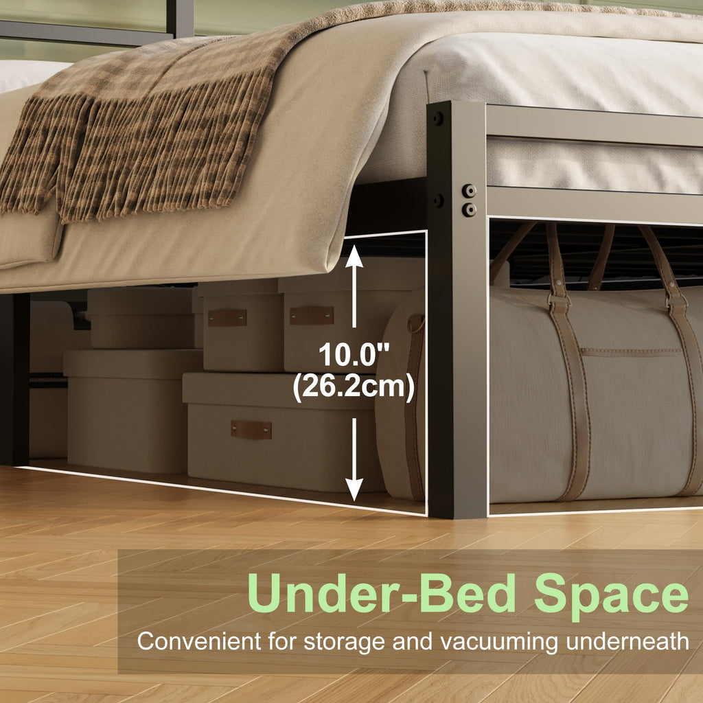 12 Inch Full Size Bed Frame with Headboard and Footboard Y994765
