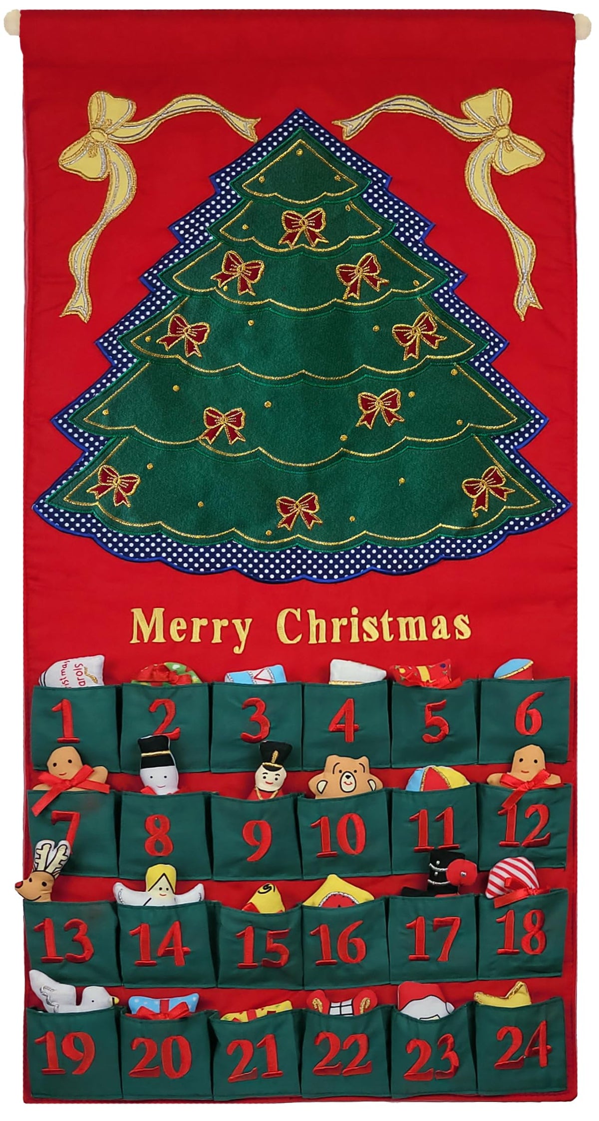 Christmas Advent Calendar with 24 Cloth Ornaments C236902