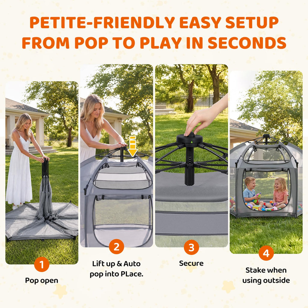 Portable Pop Up Playpen with Canopy O8402