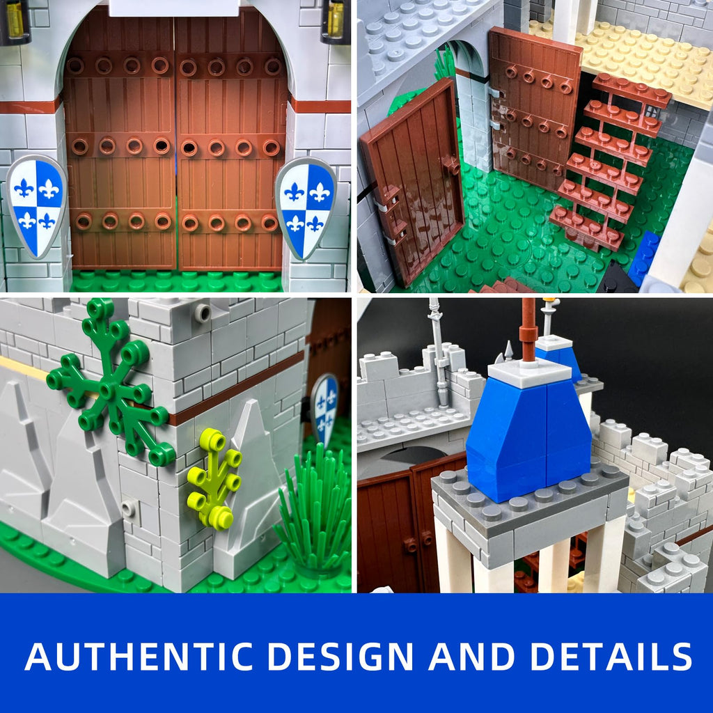 Medieval Knight Castle Building Blocks Set with 12 Knights Figures K2608