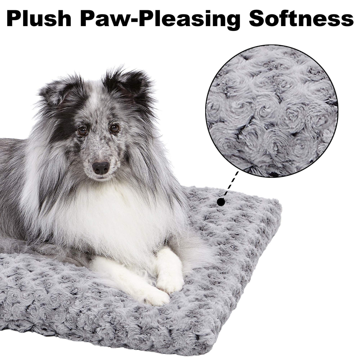 Gray Ombré Swirl Plush Pet Bed J249