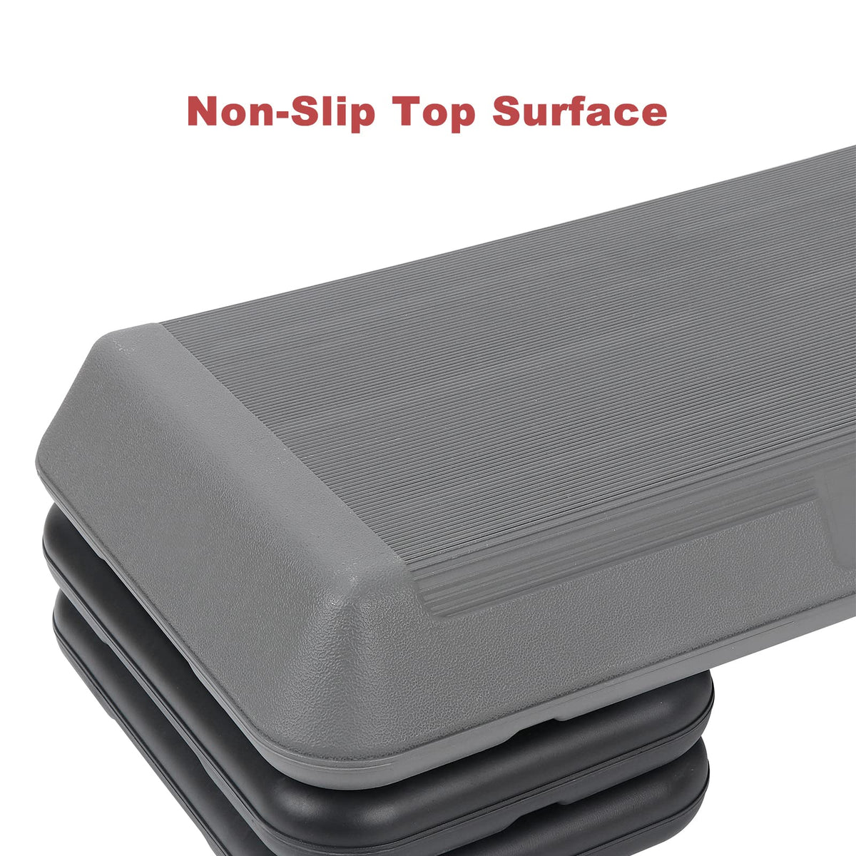 28.5'' Adjustable Exercise Step Platform with 4 Stackable Risers E9108